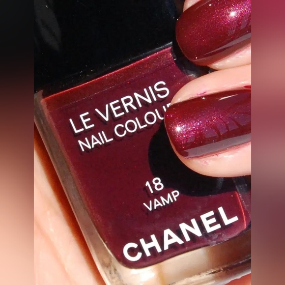 CHANEL Other - CHANEL Le Vernis Nail Color Vamp 18 - Shimmering Deep Burgundy